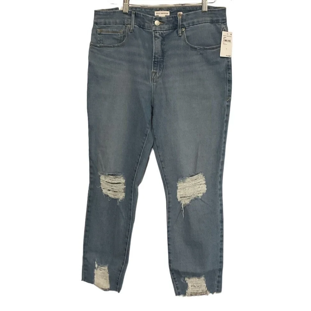 NWT Good‎ AmericanGOOD CLASSIC raw hem size 14 - Picture 4 of 14